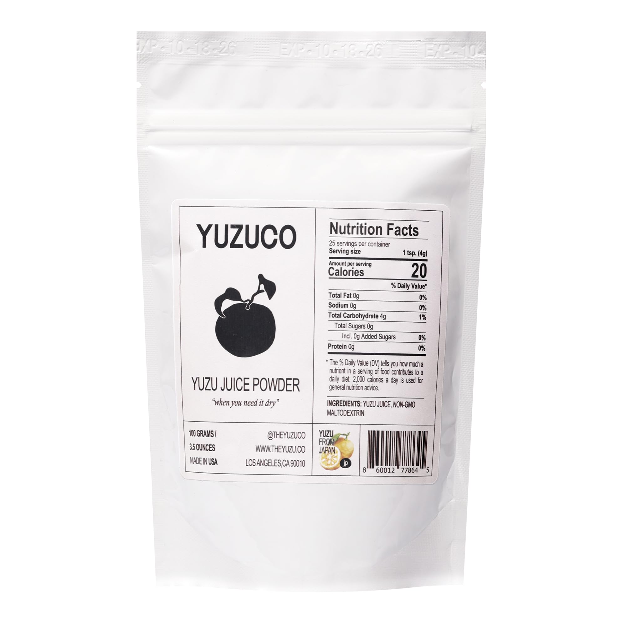 yuzuページ Amazon.com: YUZUCO - Yuzu Juice Powder 3.5oz (100g) - Made in the